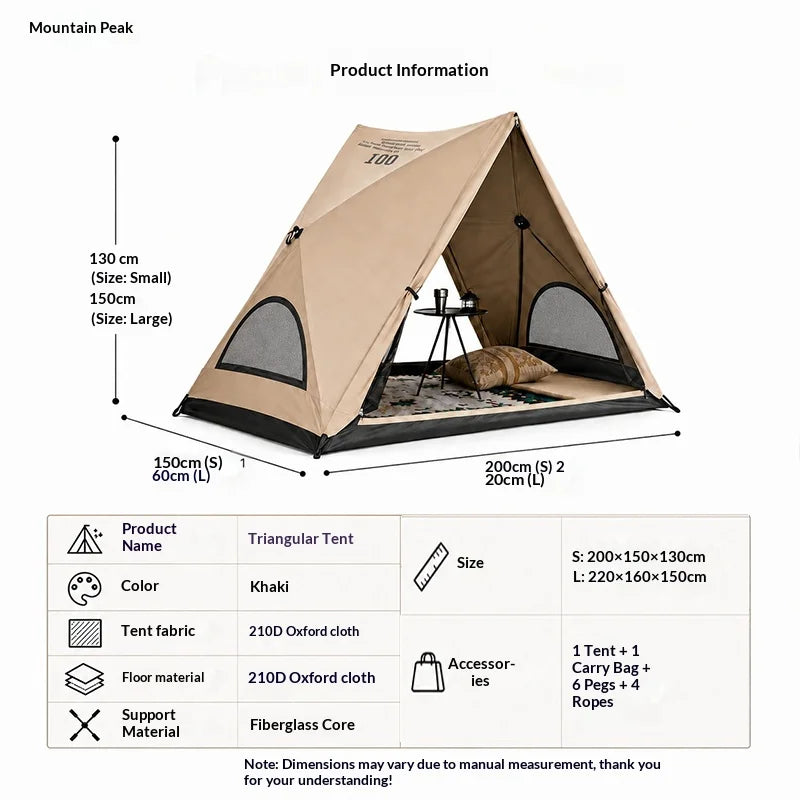 Trail Works Automatic Triangular Tent Camp in Seconds