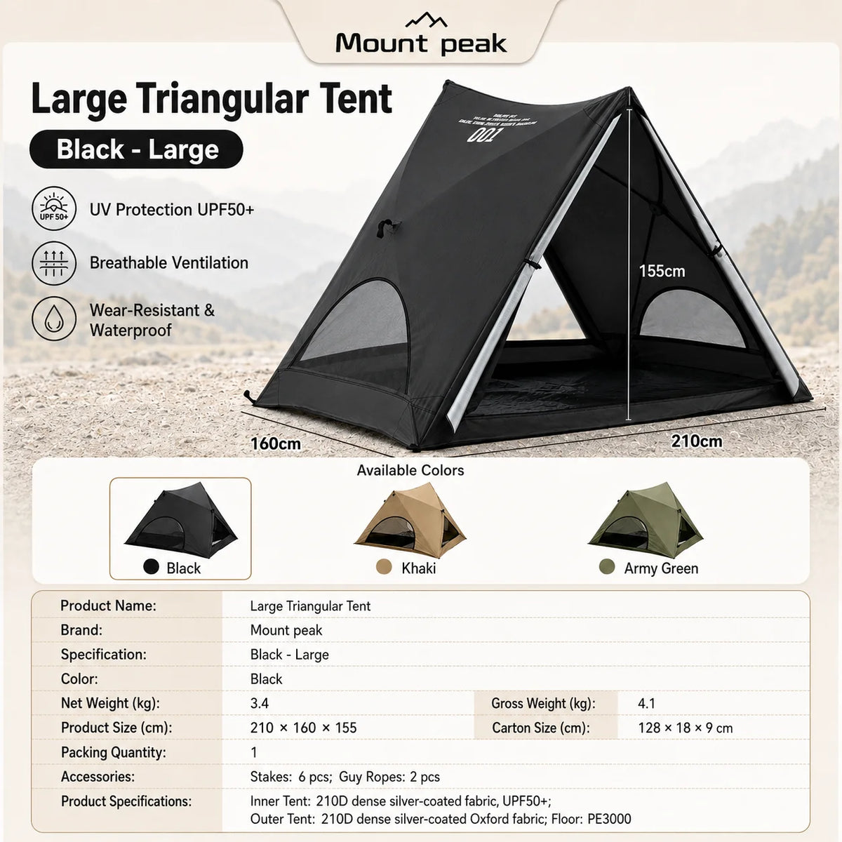 Trail Works Automatic Triangular Tent Camp in Seconds